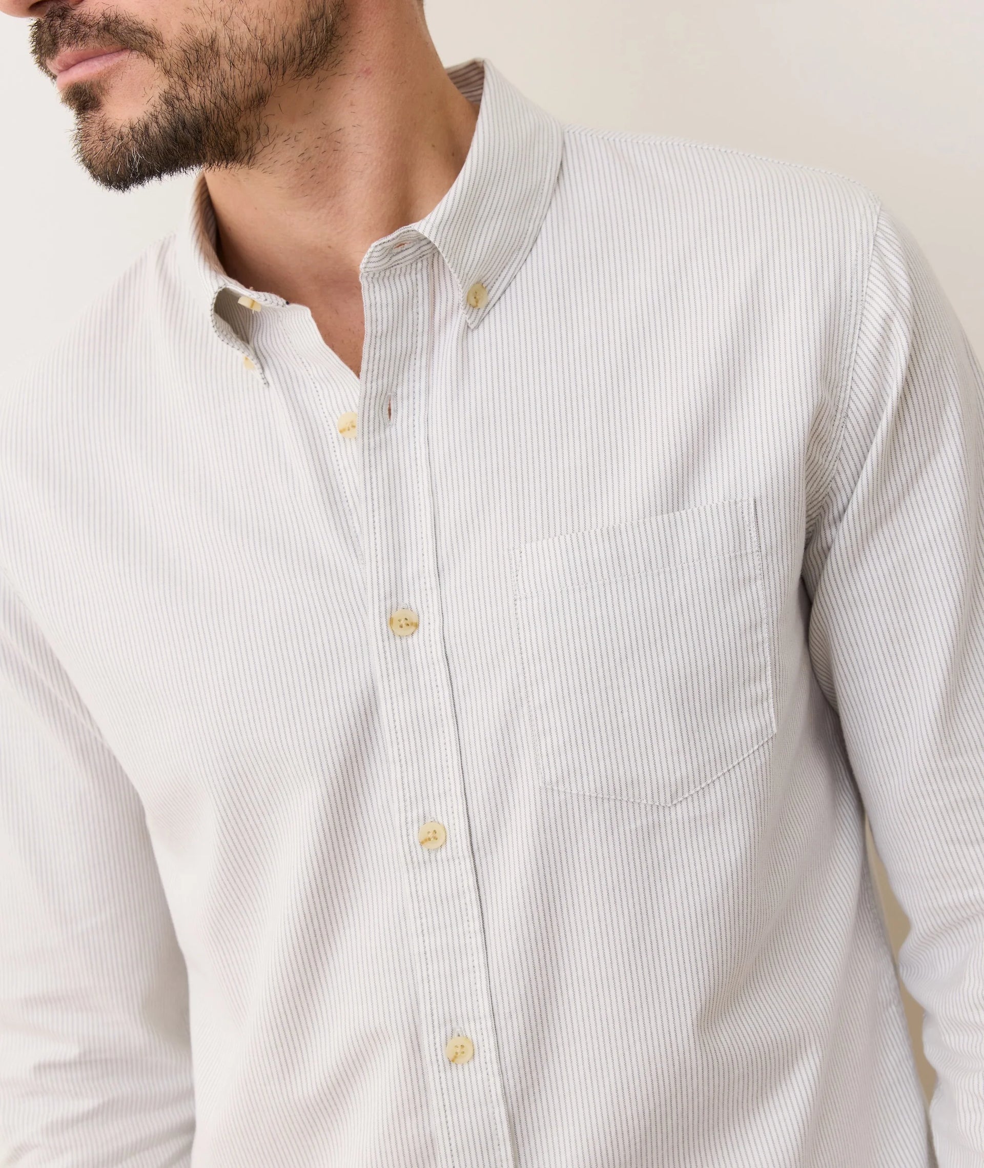 CALIFORNIA OXFORD SHIRT - GREY/WHITE