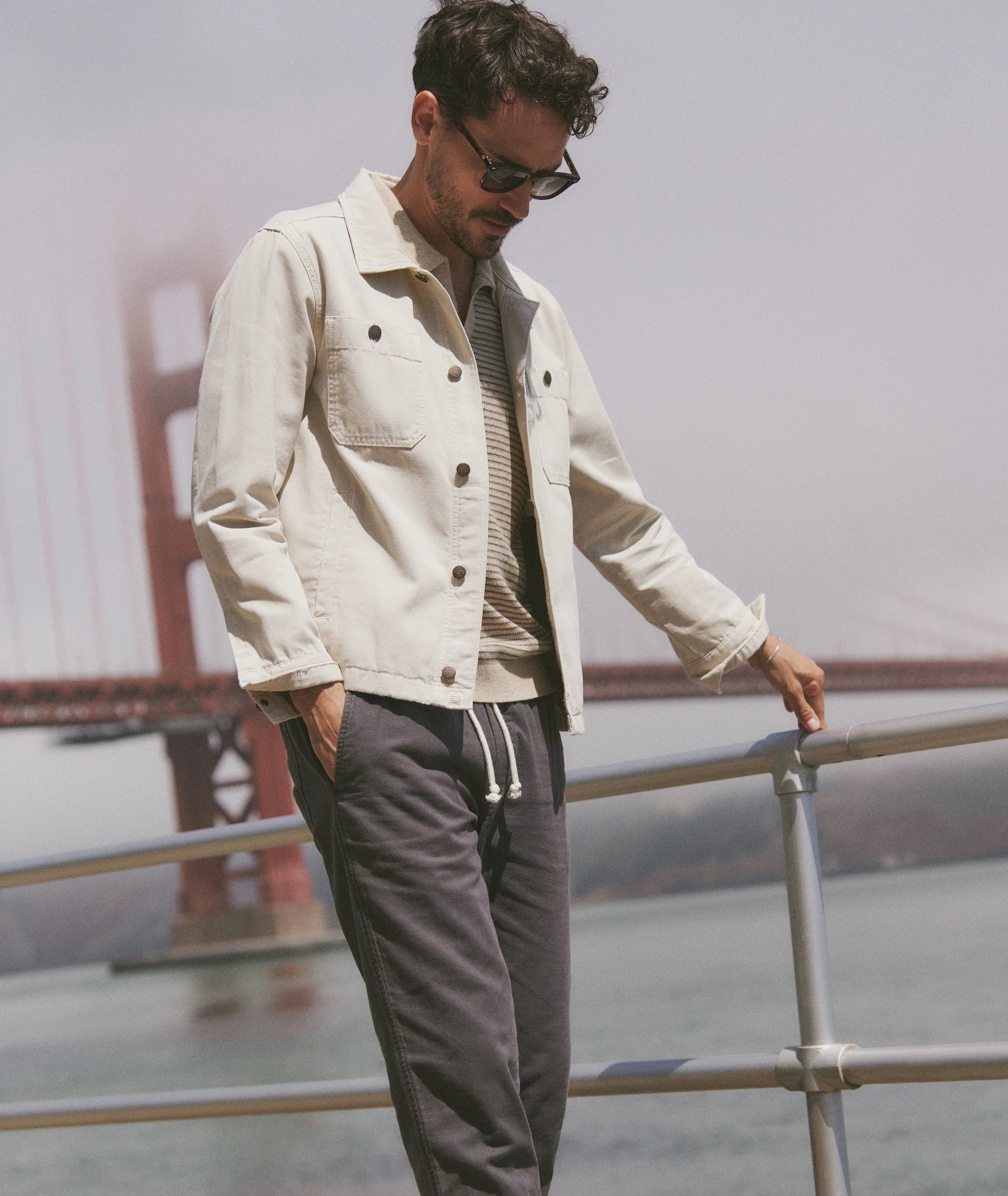 PATRICK CANVAS OVERSHIRT - NATURAL