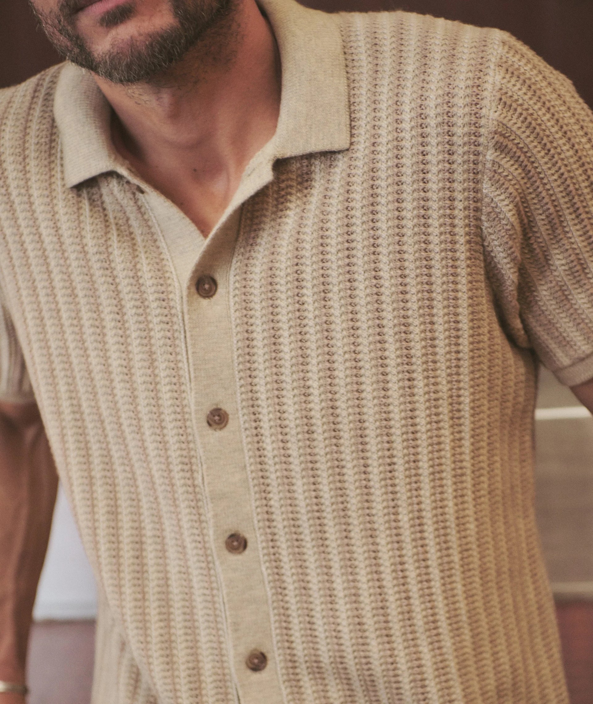 GRAHAM SWEATER SHIRT - TAUPE