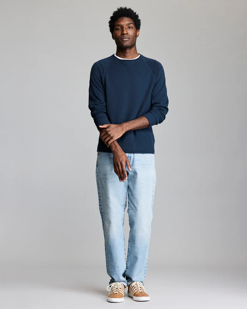 RAGLAN CREW - CARBON BLUE