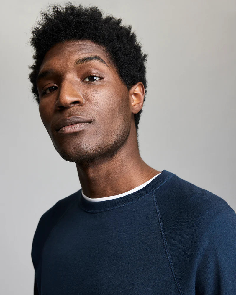 RAGLAN CREW - CARBON BLUE