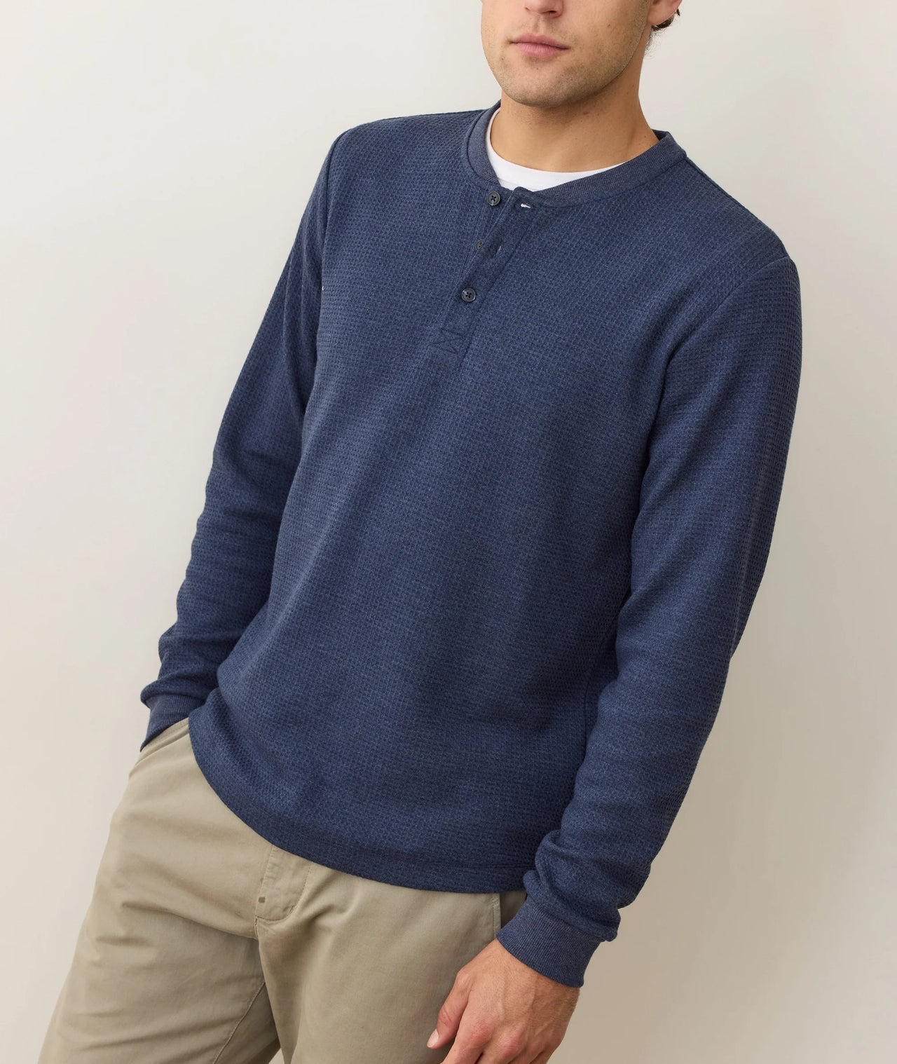 WAFFLE HENLEY - BLUE