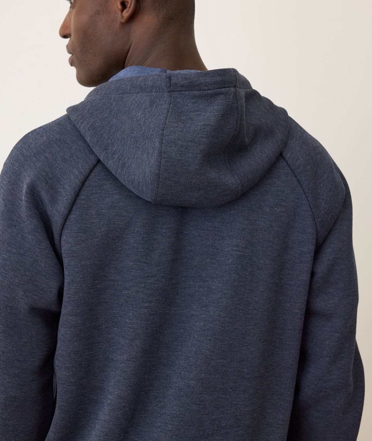 SCUBA KNIT ZIP HOODIE - NAVY