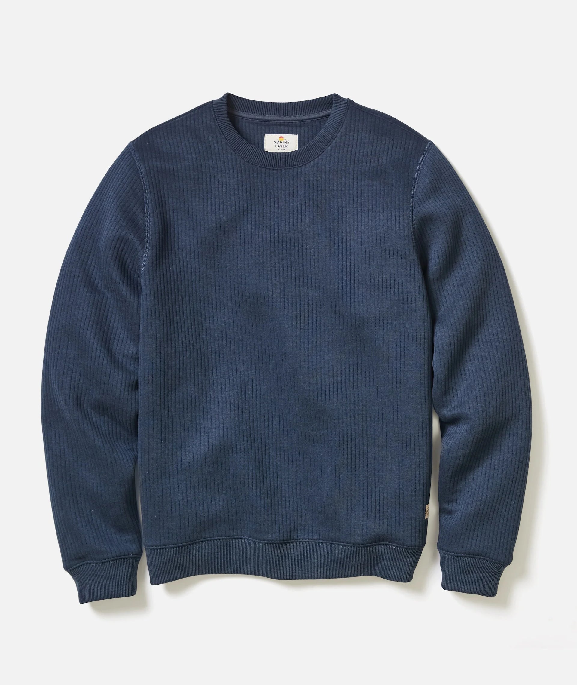 CORBET QUILTED CREWNECK - NAVY