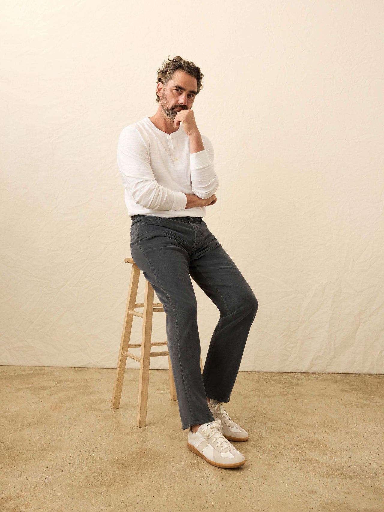 STRETCH TERRY CORD 5 POCKET - STEEL RIVER