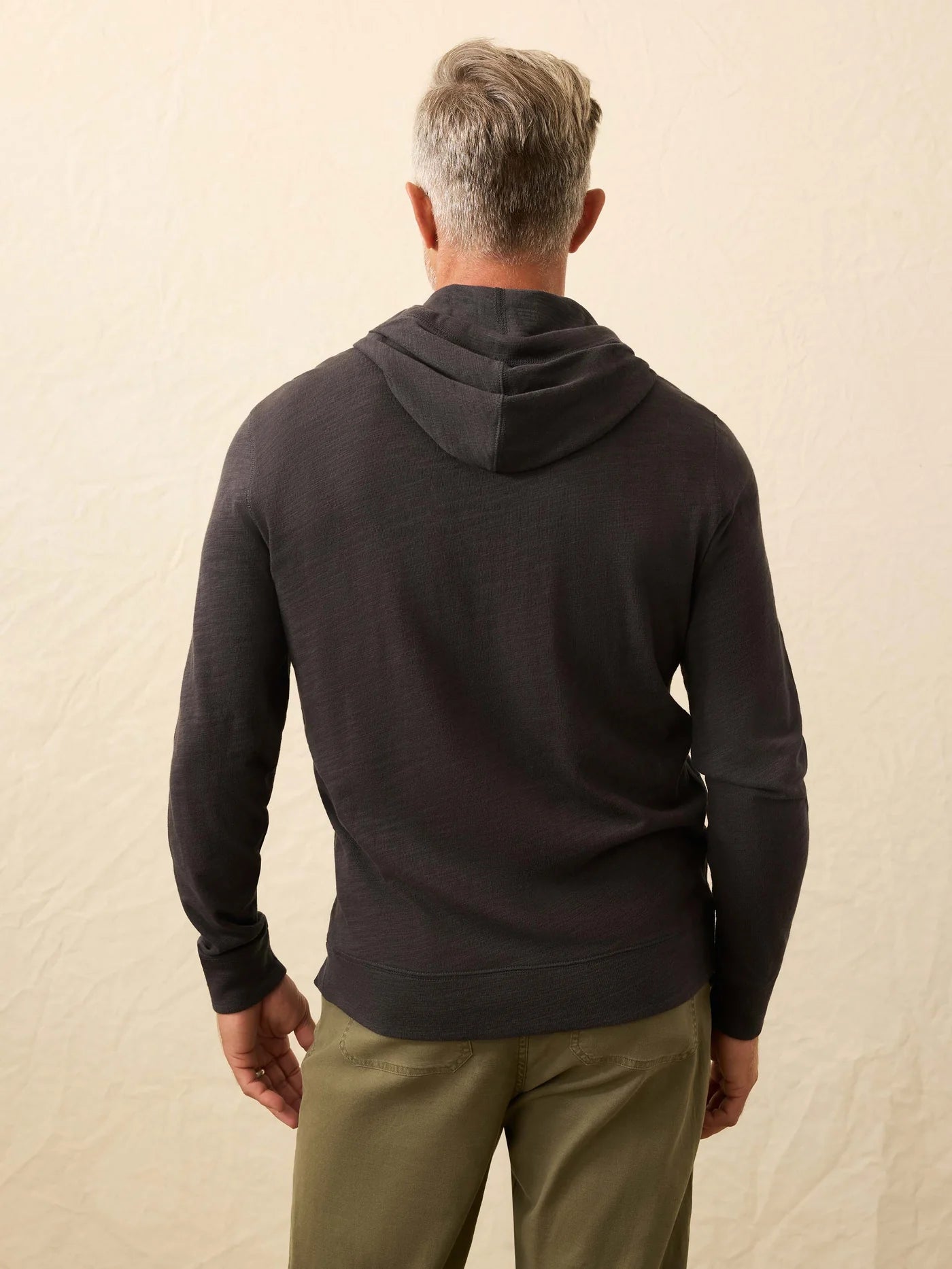 SUNWASHED SLUB HOODIE - RIDGE BLACK