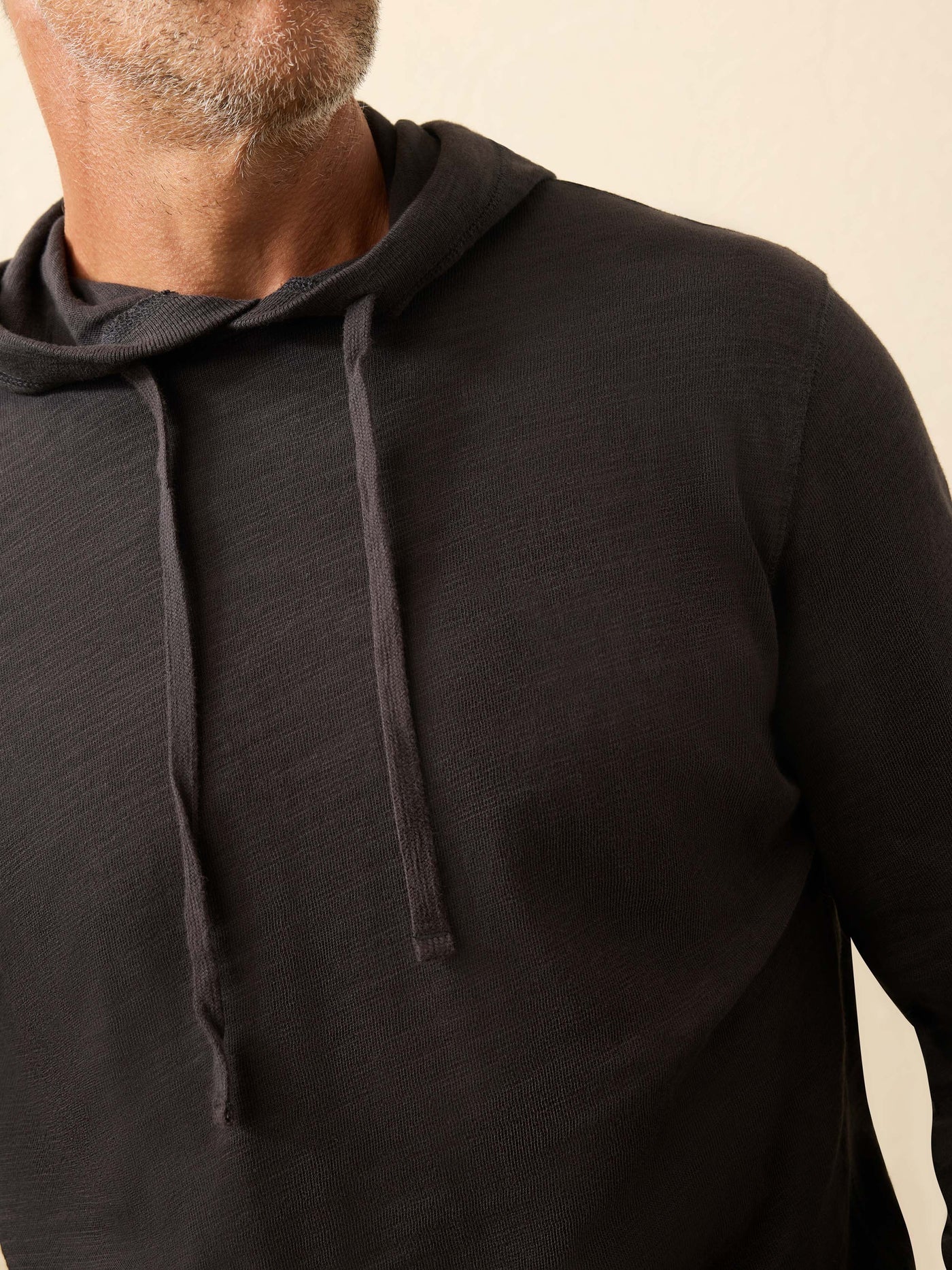 SUNWASHED SLUB HOODIE - RIDGE BLACK