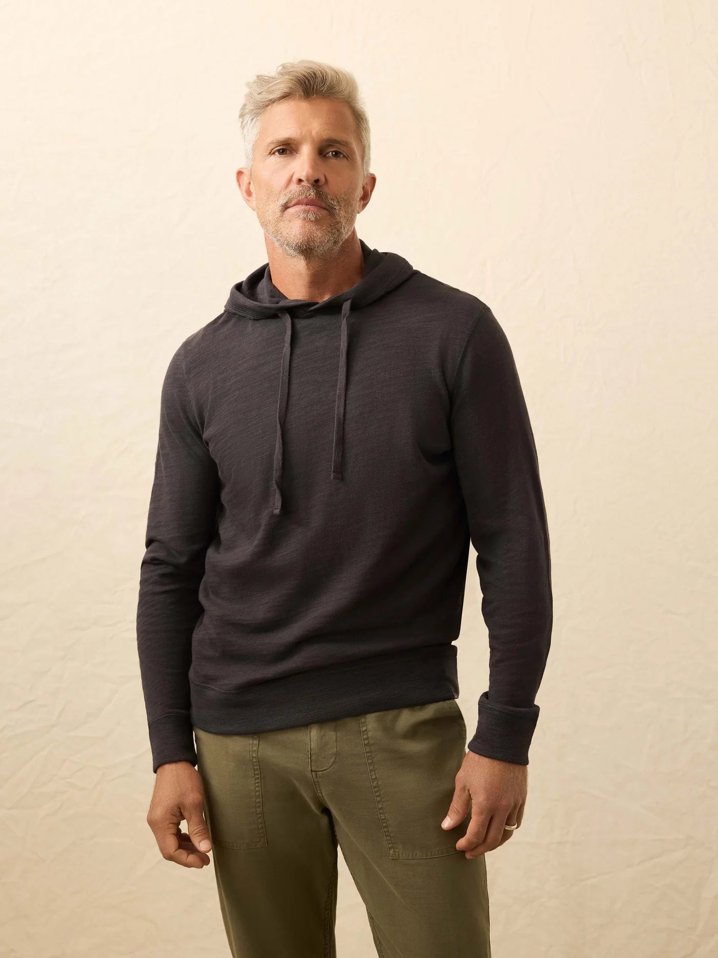 SUNWASHED SLUB HOODIE - RIDGE BLACK