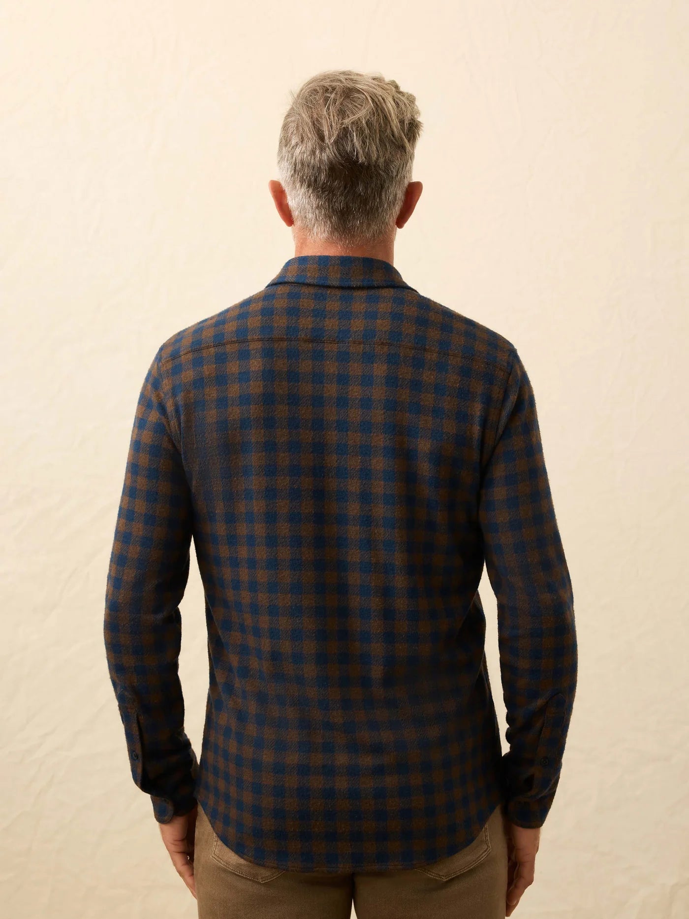 LEGEND SWEATER SHIRT - NAVY WOODLAND CHECK