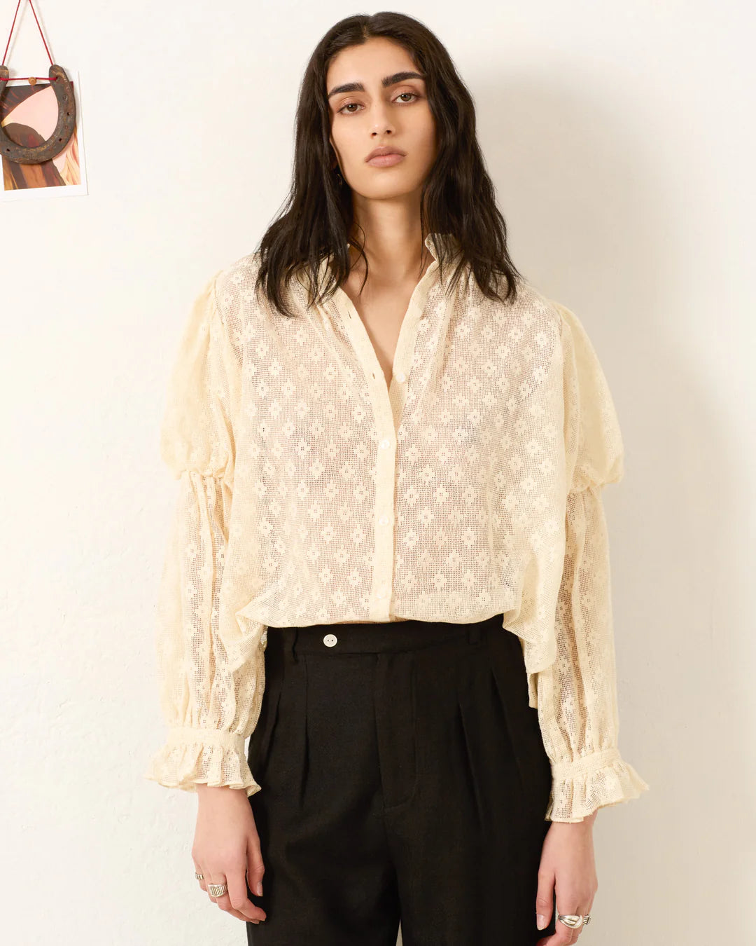MAZIE ANTIQUE BLOUSE - WHITE