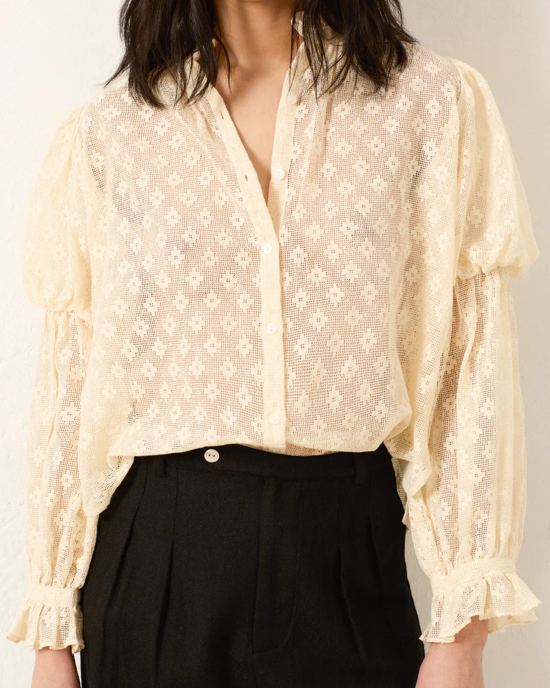 MAZIE ANTIQUE BLOUSE - WHITE