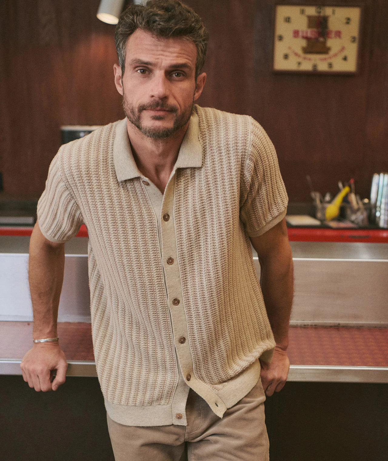 GRAHAM SWEATER SHIRT - TAUPE