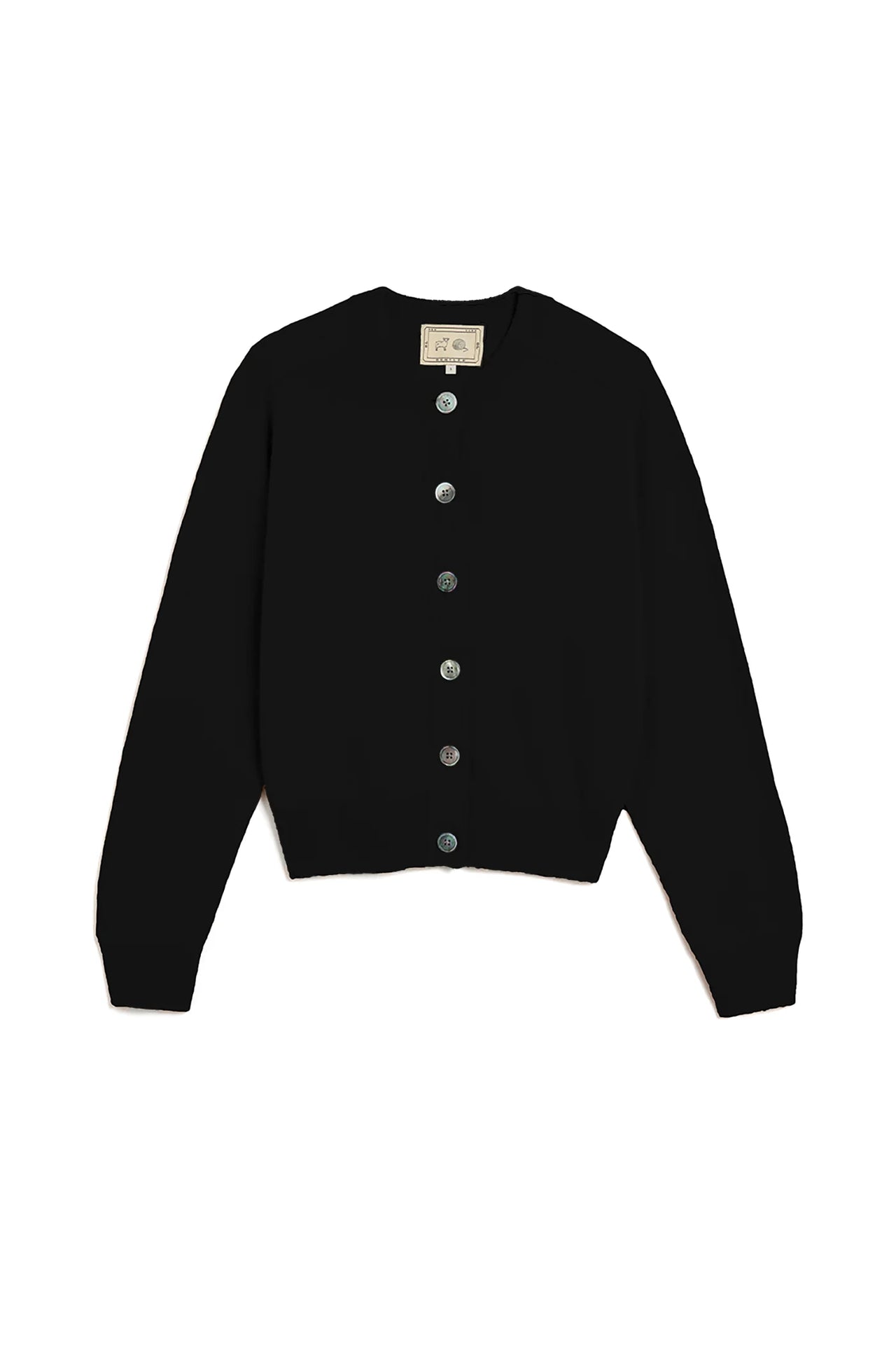 GWEN CASHMERE CARDIGAN - BLACK