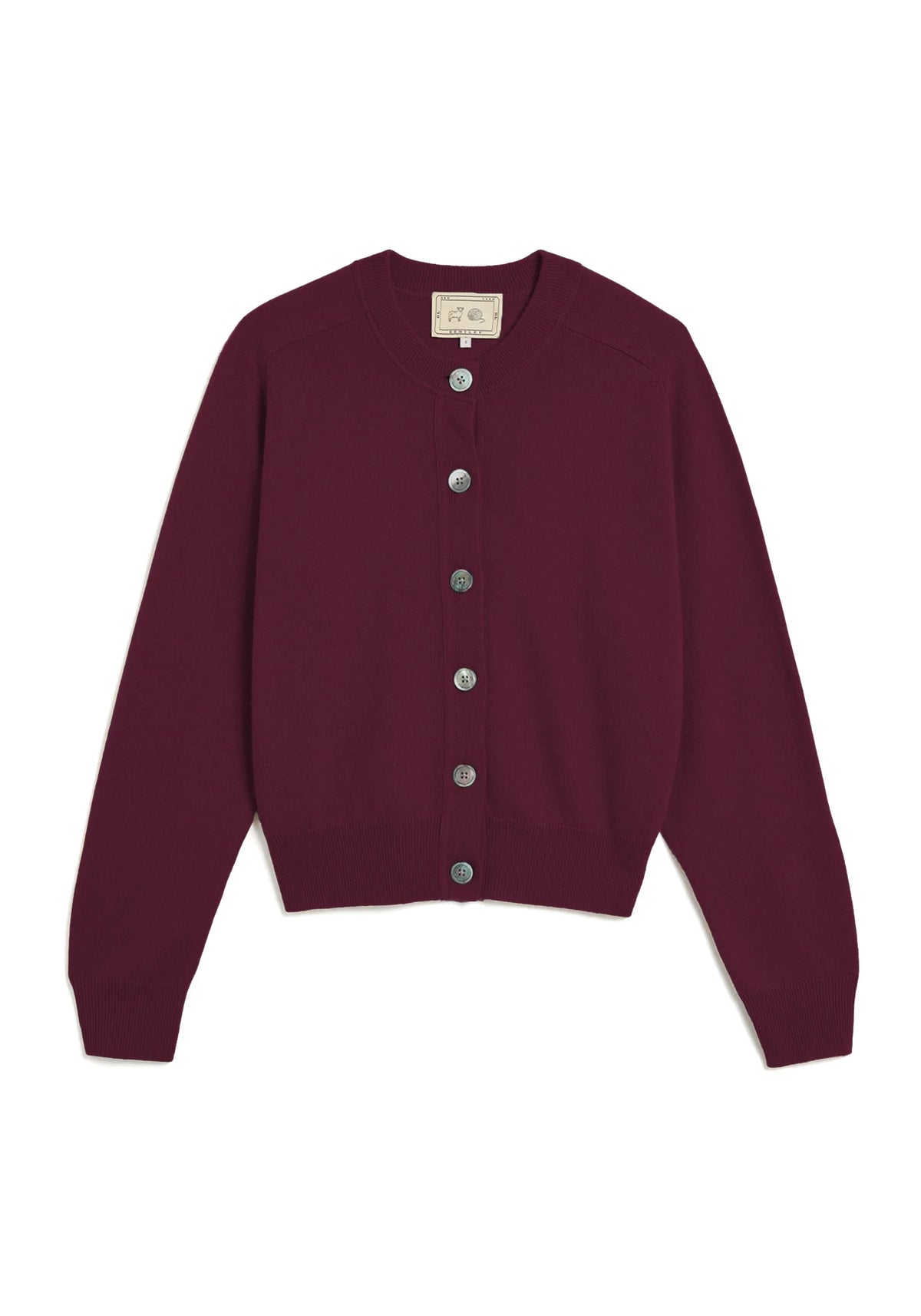 GWEN CASHMERE CARDIGAN - GARNET