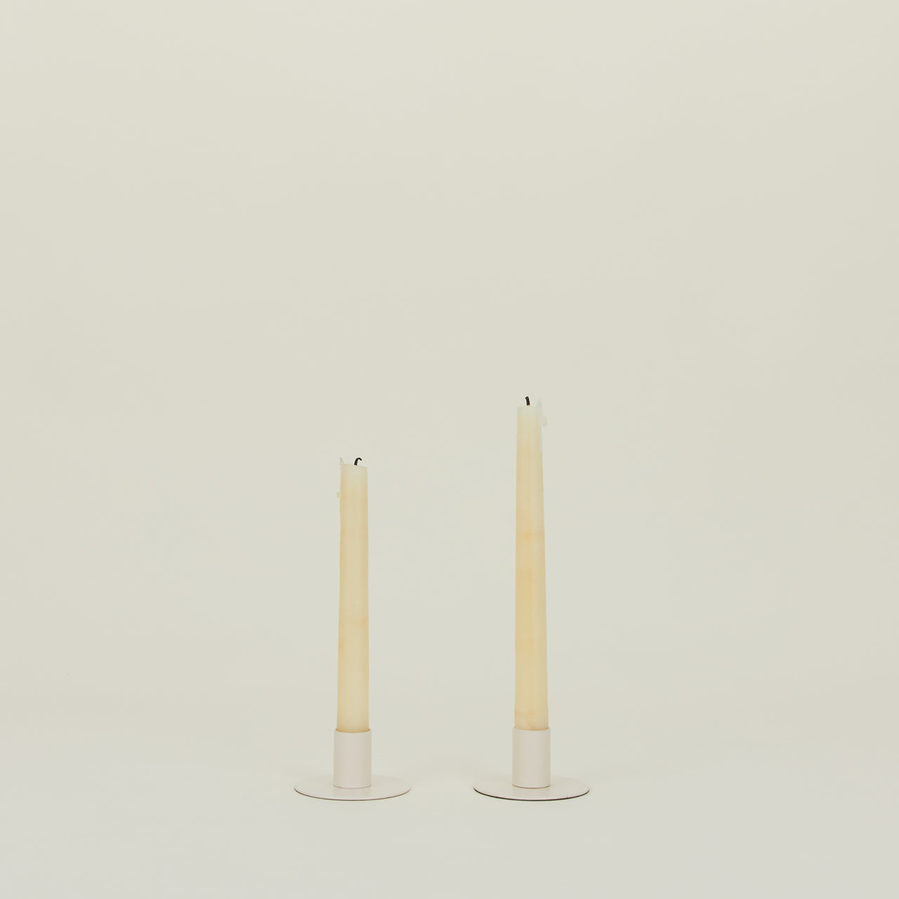 ESSENTIAL CANDLE HOLDERS (SET OF 2) - IVORY