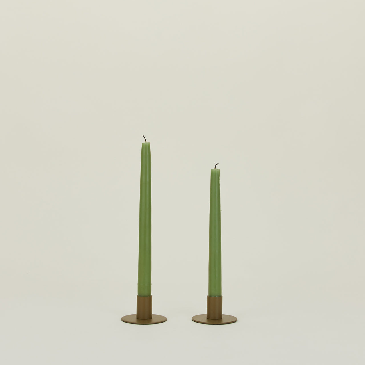 ESSENTIAL CANDLE HOLDERS (SET OF 2) - OLIVE