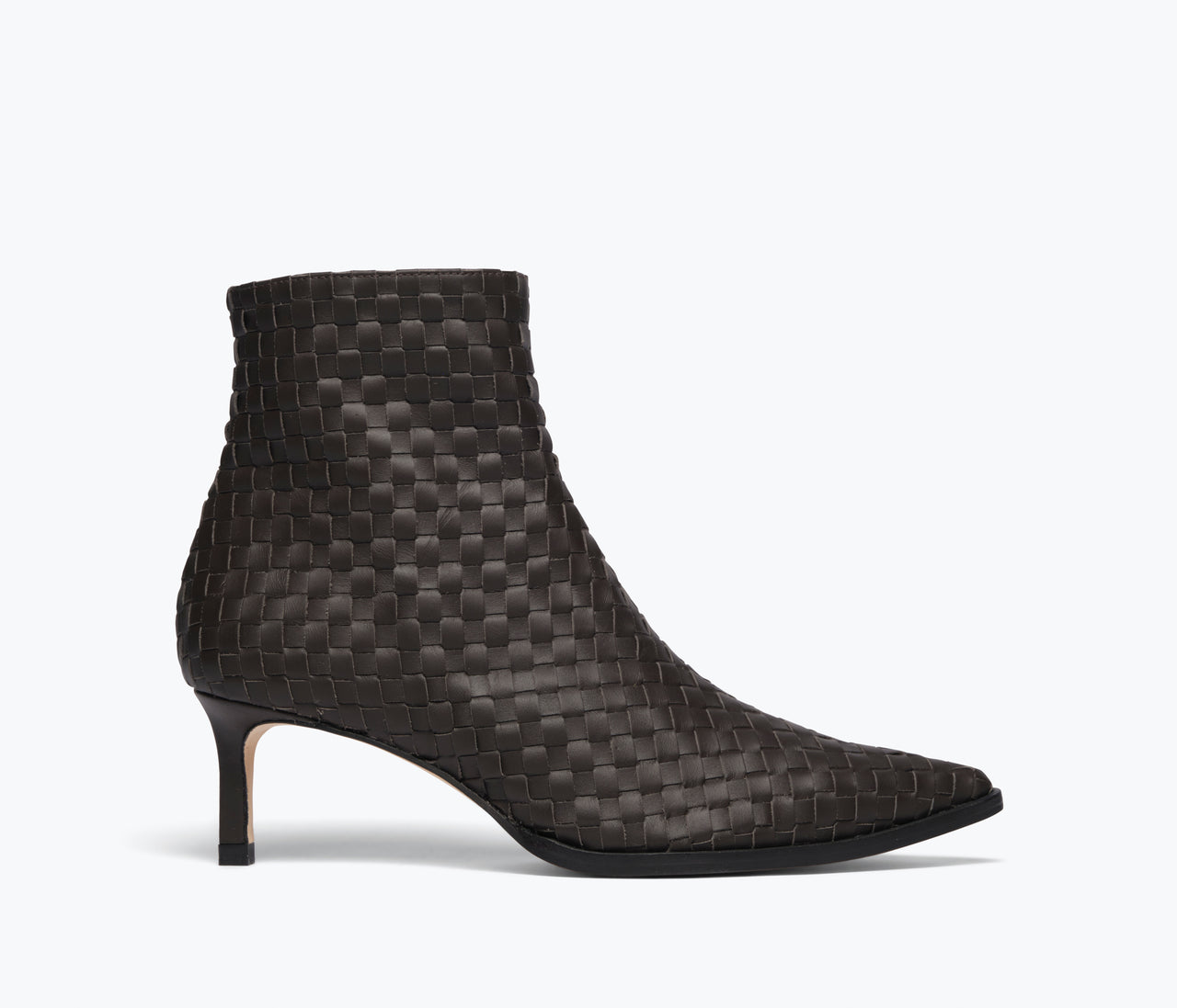 HEIDI WOVEN ANKLE BOOT - ESPRESSO