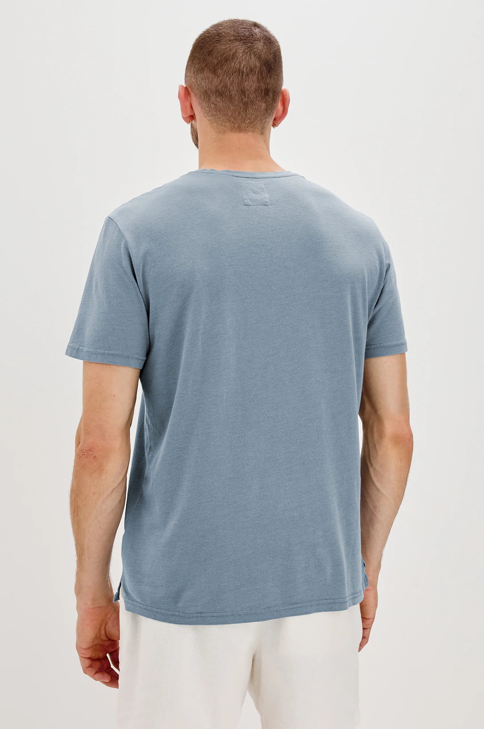 JOHNNY POCKET TEE - STEEL