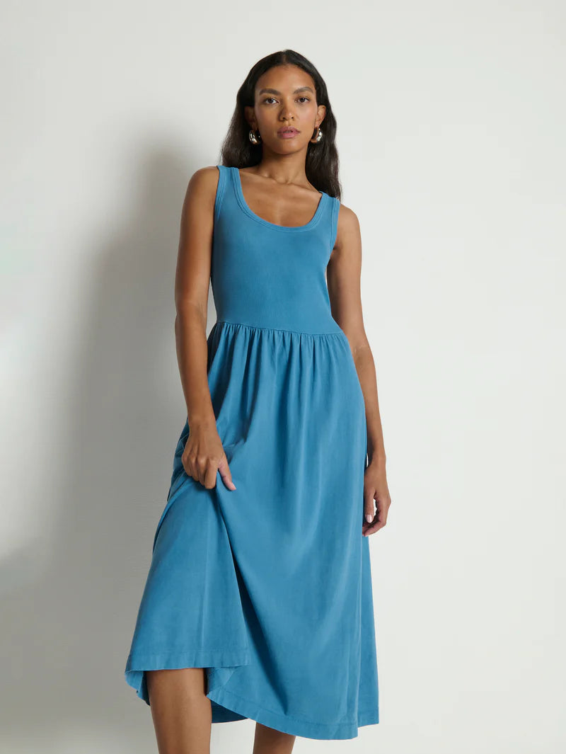 KARLA MIDI DRESS - INDIGO