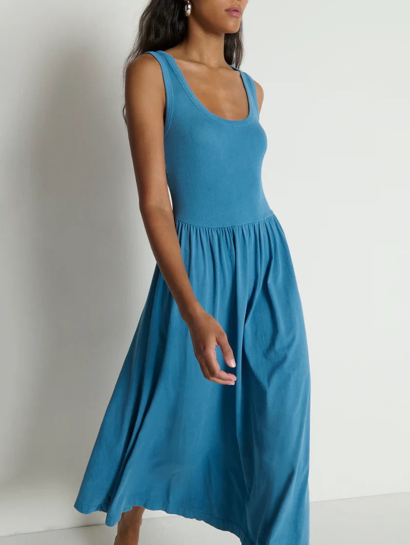 KARLA MIDI DRESS - INDIGO