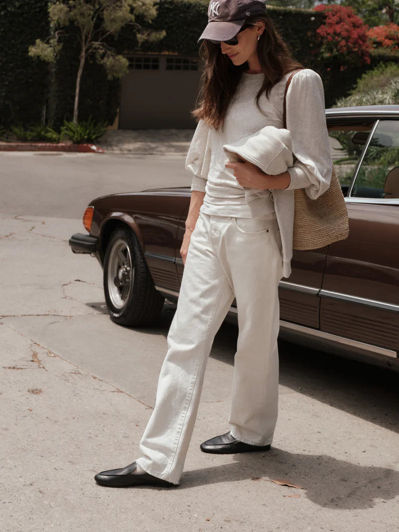 LOREN TEE - HEATHER OATMEAL