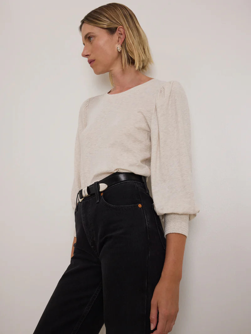 LOREN TEE - HEATHER OATMEAL