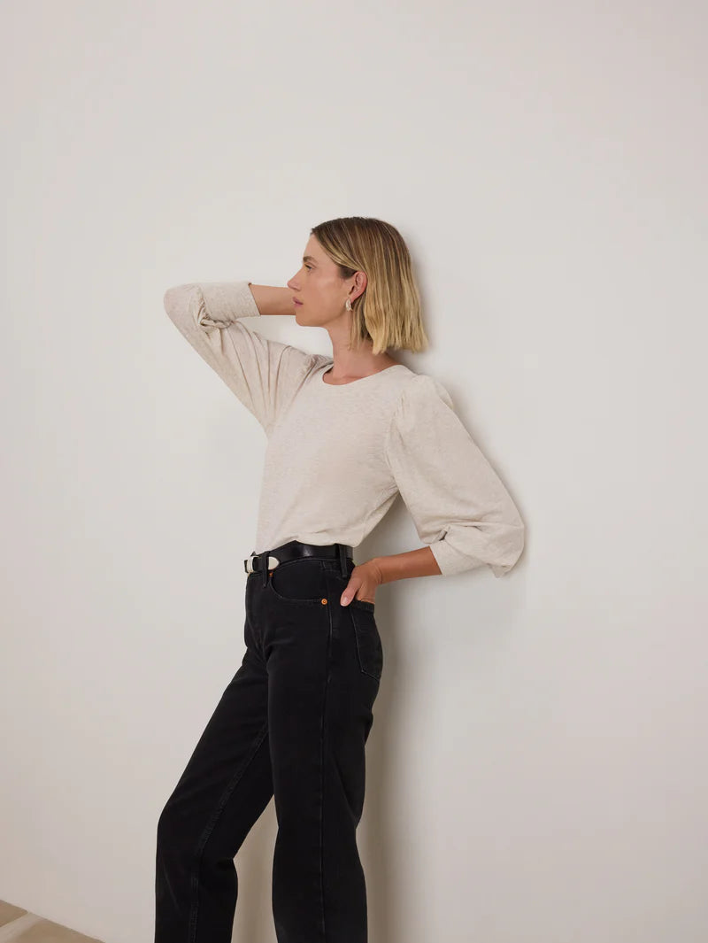 LOREN TEE - HEATHER OATMEAL