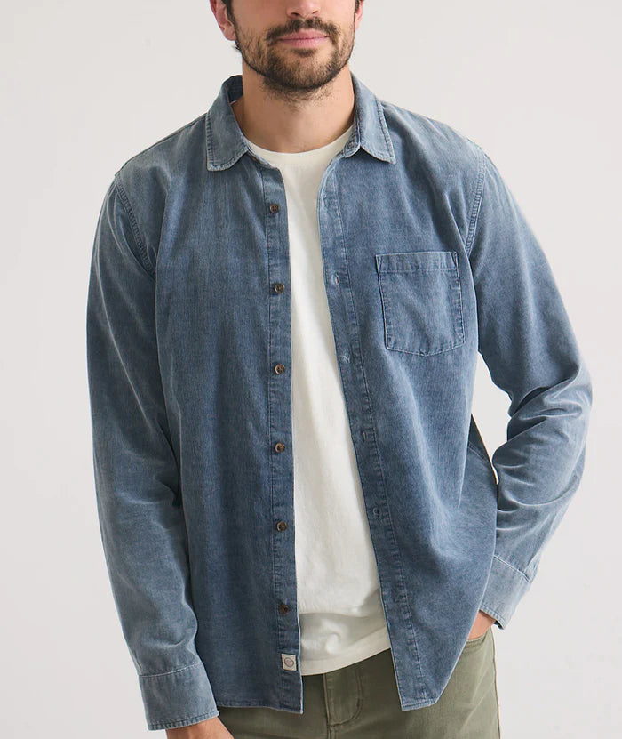 LIGHTWEIGHT CORDUROY SHIRT - INDIGO