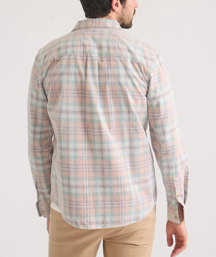 LIGHTWEIGHT PLAID CORDUROY SHIRT - CORK MULTI PLAID