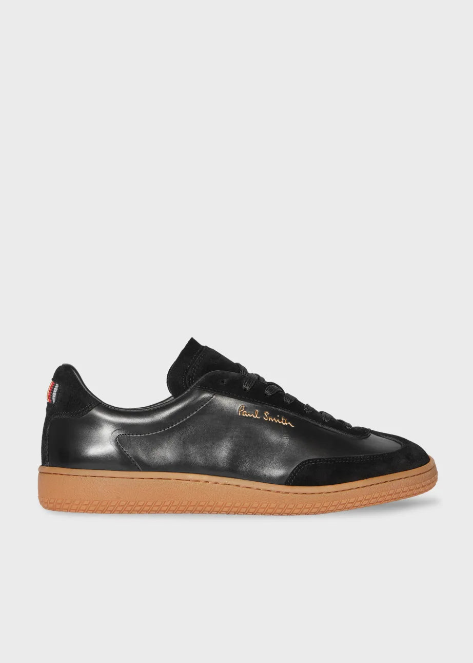 BLACK LEATHER "COMO" SNEAKER