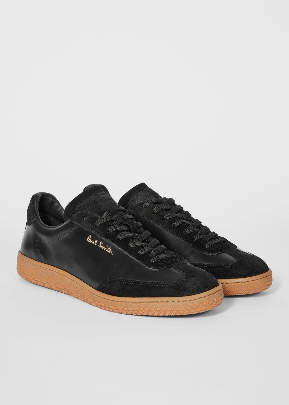 BLACK LEATHER "COMO" SNEAKER