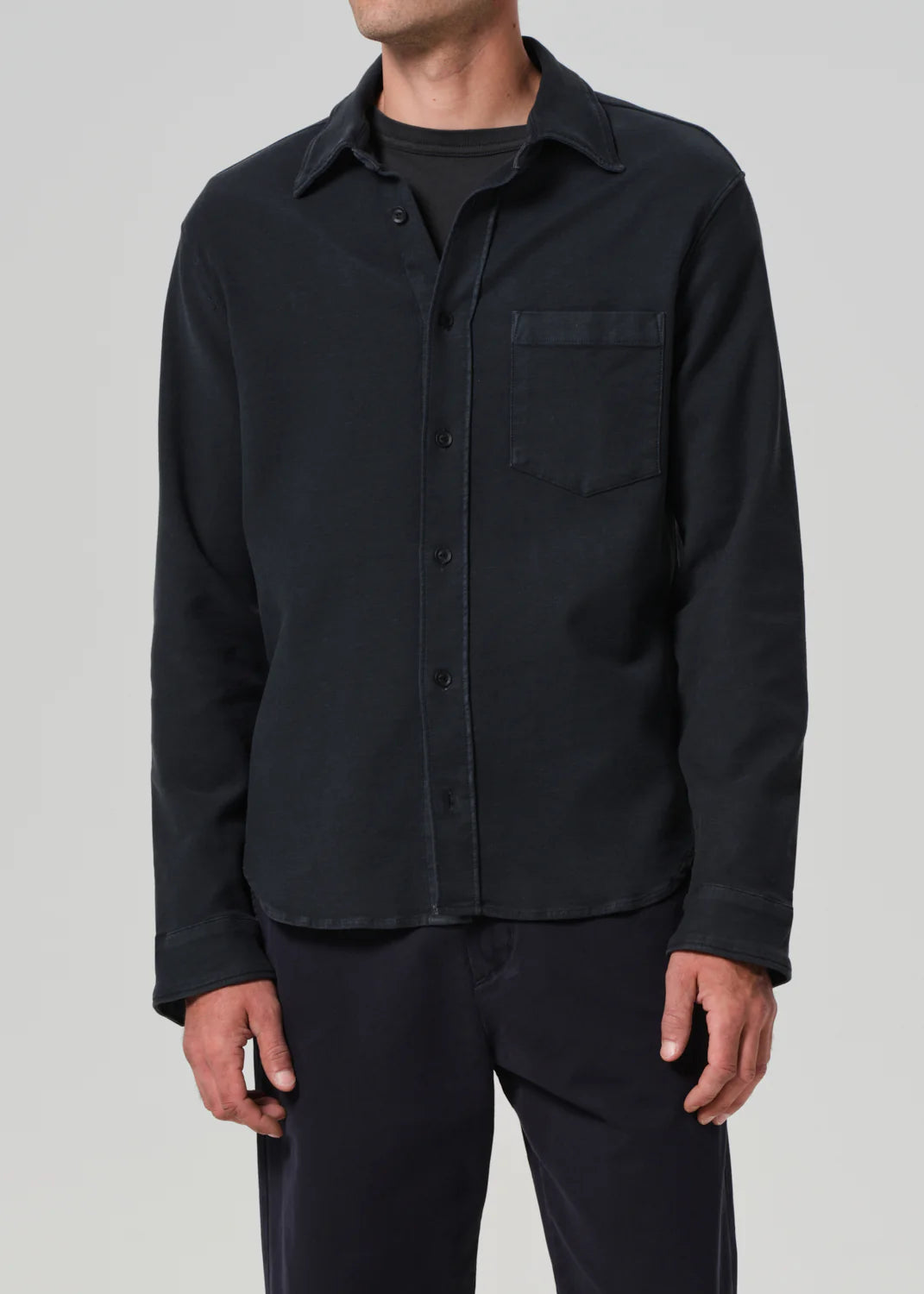 LUCA BUCKET DYE SHIRT - WASHED BLACK
