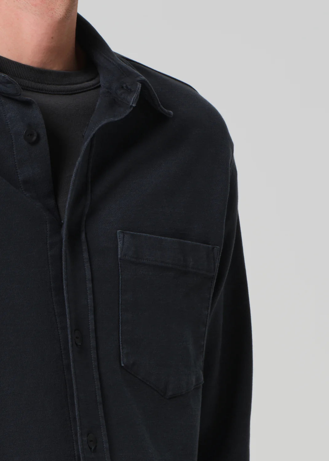 LUCA BUCKET DYE SHIRT - WASHED BLACK