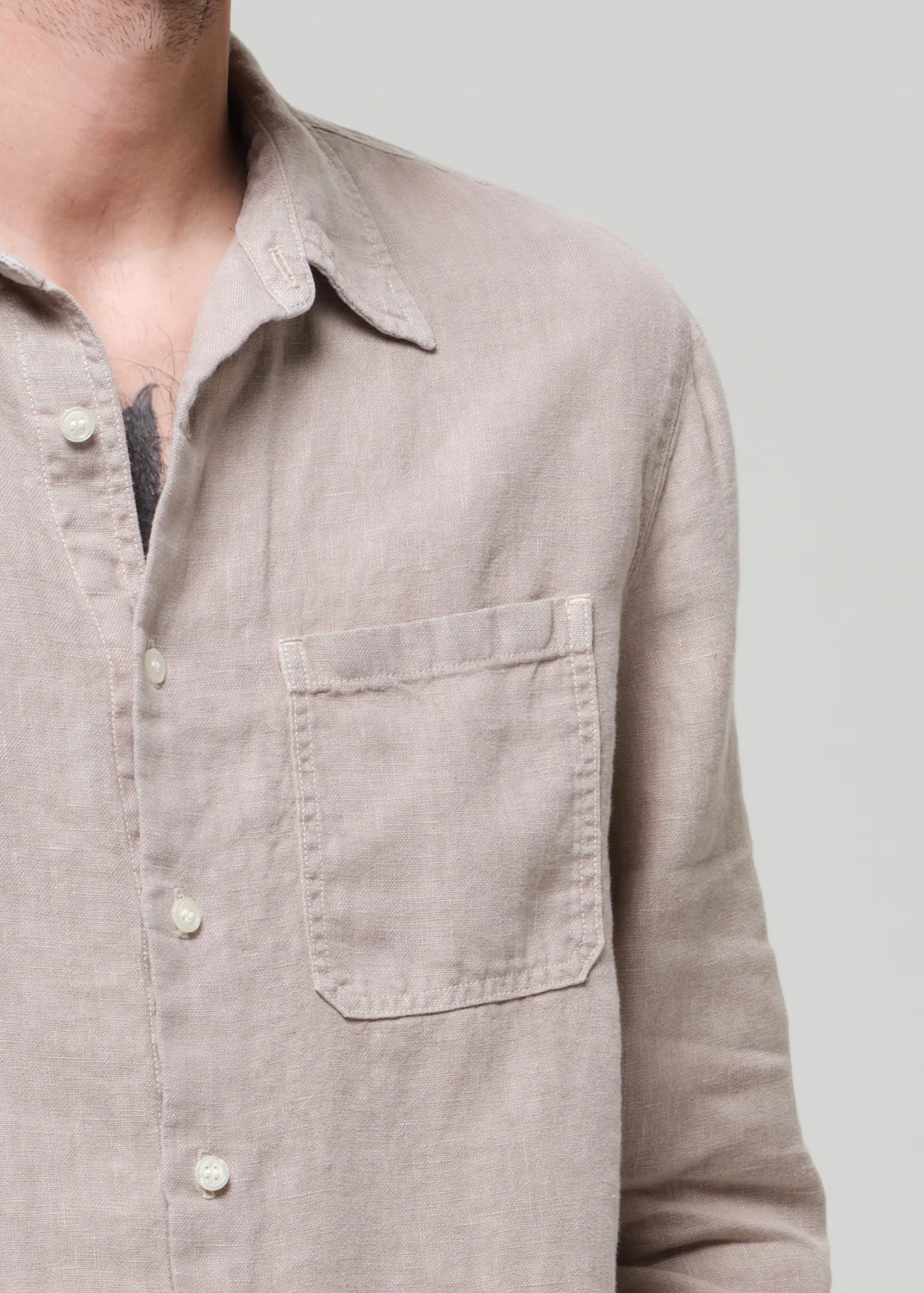 SINGLE POCKET WORKSHIRT - WHEAT