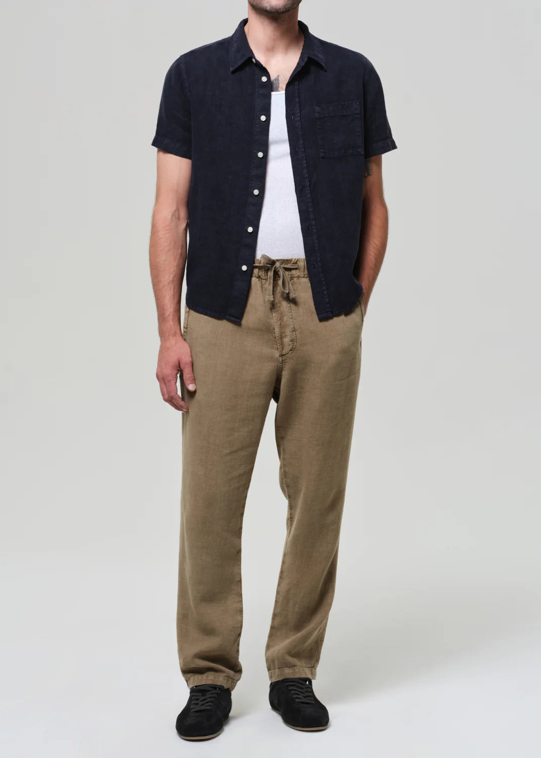 S/S CAIRO POCKET SHIRT - NAVY