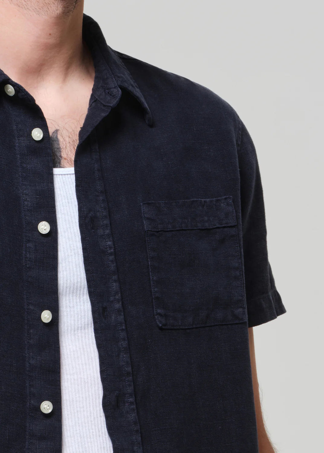 S/S CAIRO POCKET SHIRT - NAVY