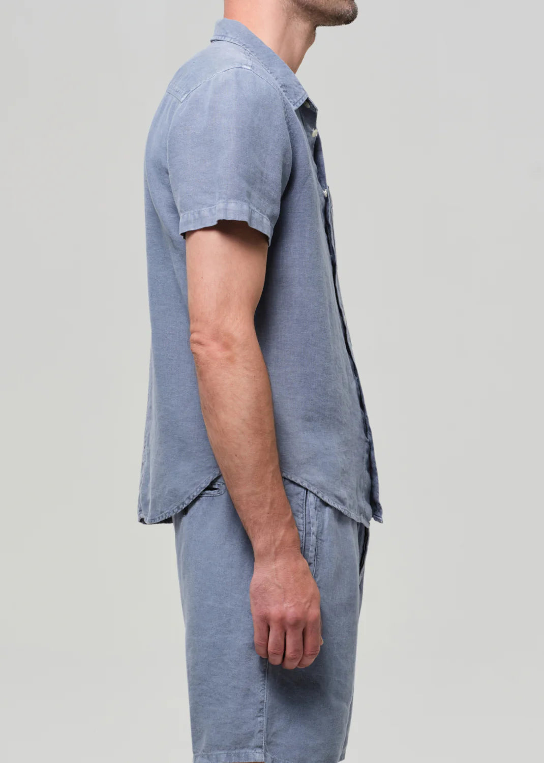 S/S CAIRO POCKET SHIRT - STONE BLUE