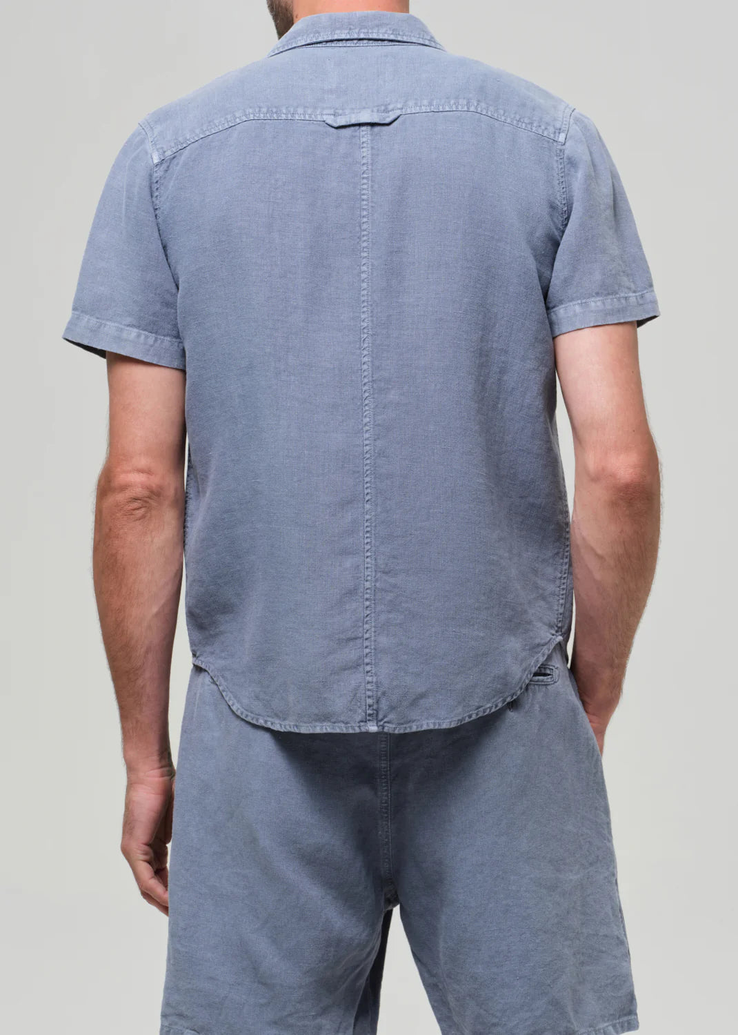 S/S CAIRO POCKET SHIRT - STONE BLUE