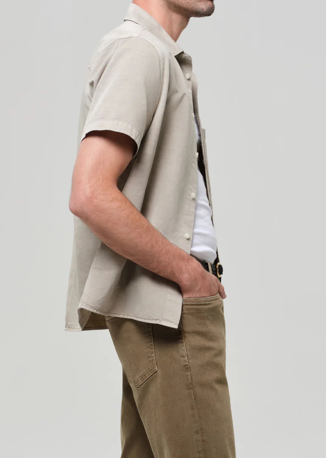 S/S CAIRO POCKET SHIRT - BURNISHED QUARTZ