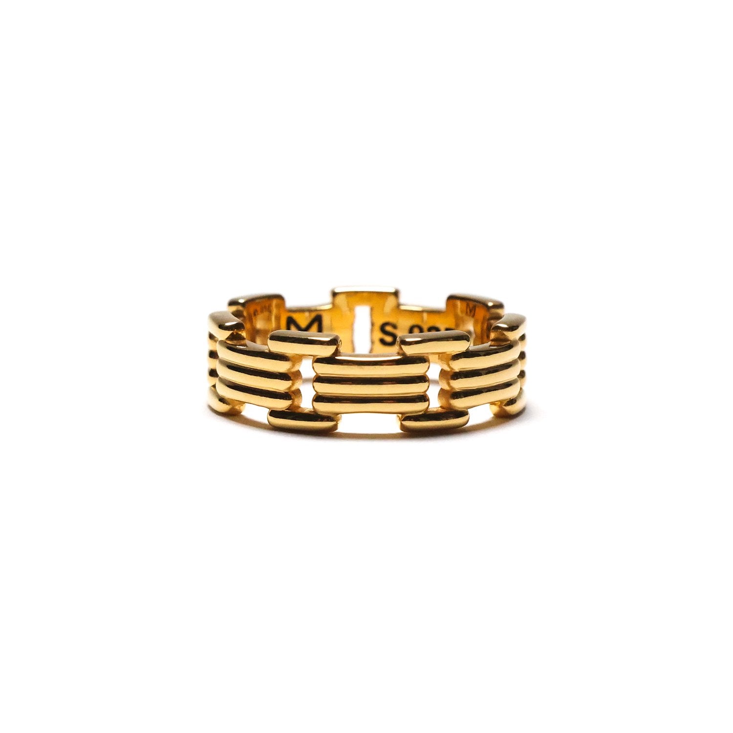 LUI LINK RING - 14K GOLD PLATE