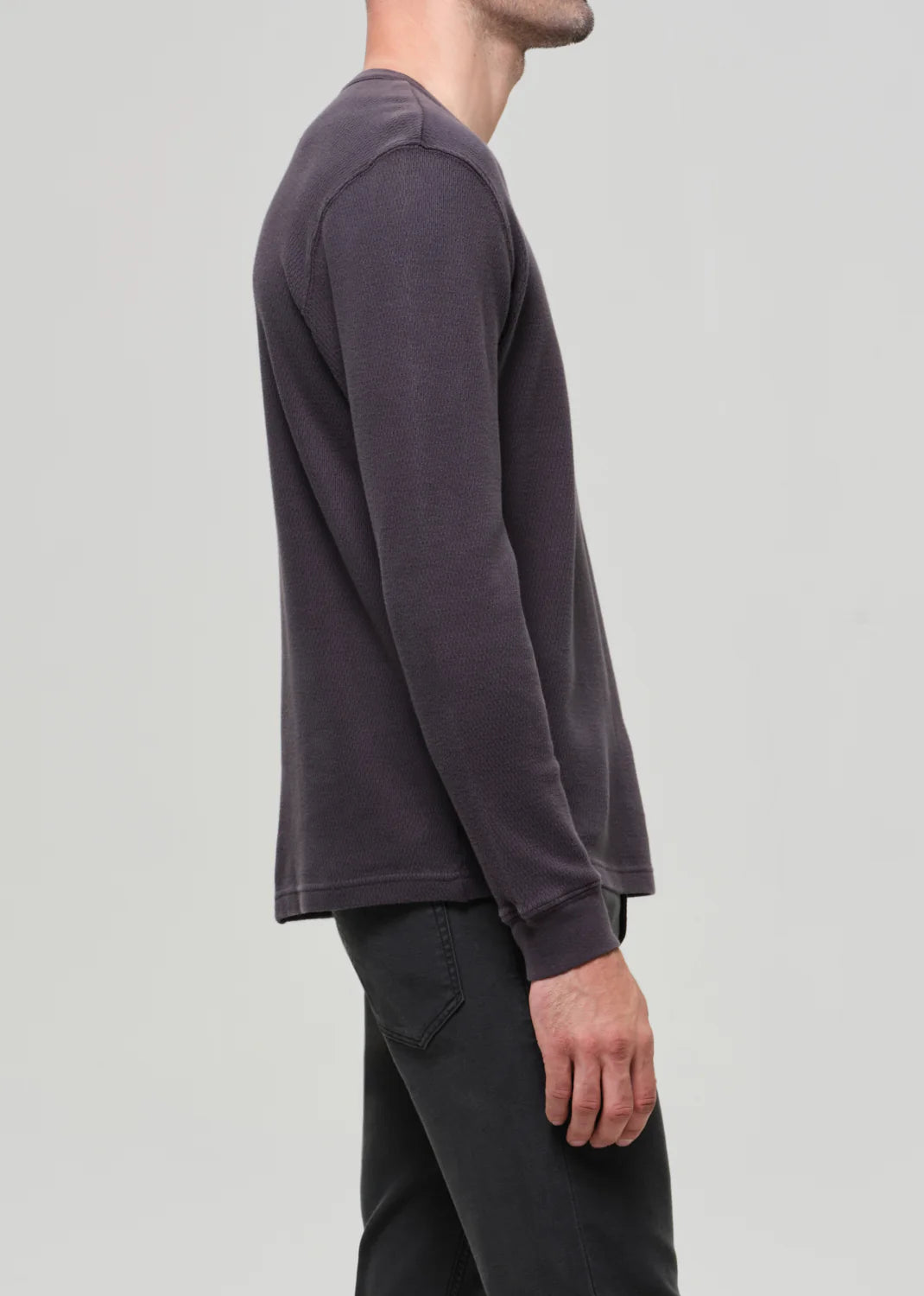 WAFFLE CREWNECK - DARK CHARCOAL