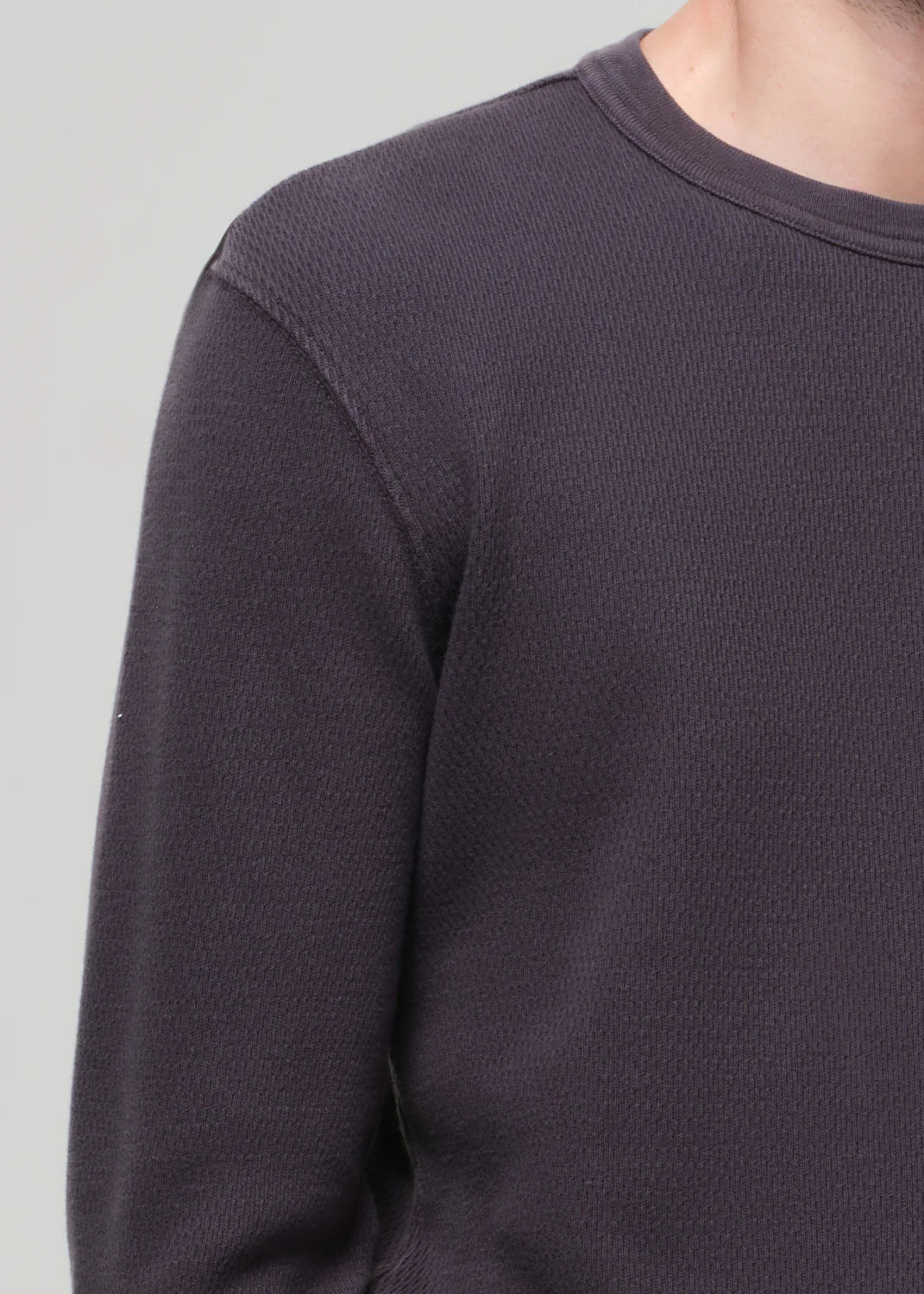 WAFFLE CREWNECK - DARK CHARCOAL