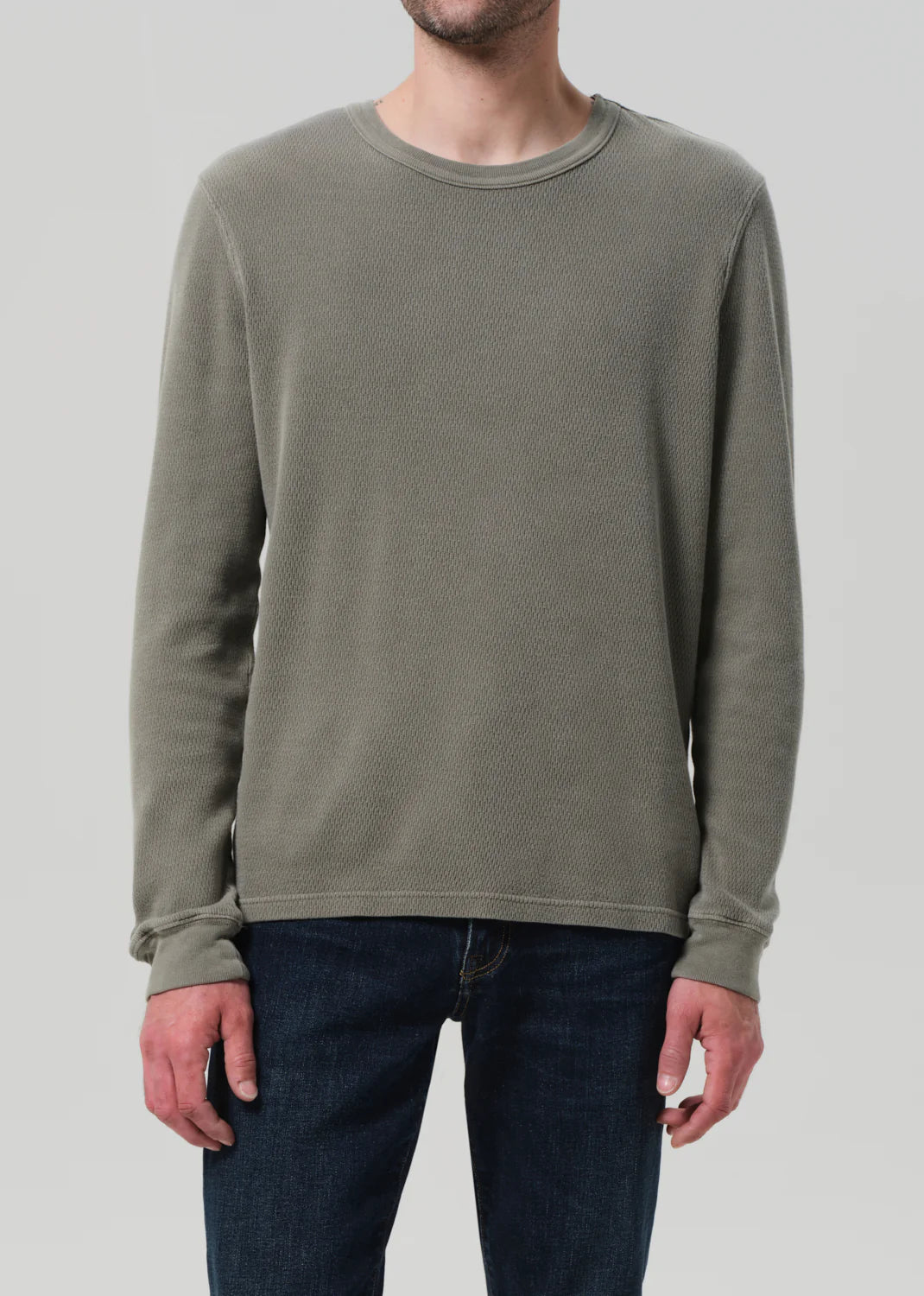 WAFFLE CREWNECK - FATIGUE