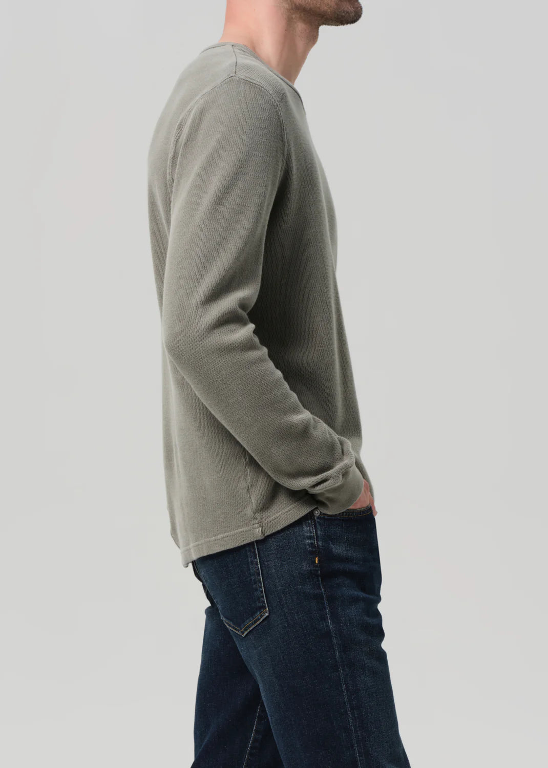 WAFFLE CREWNECK - FATIGUE