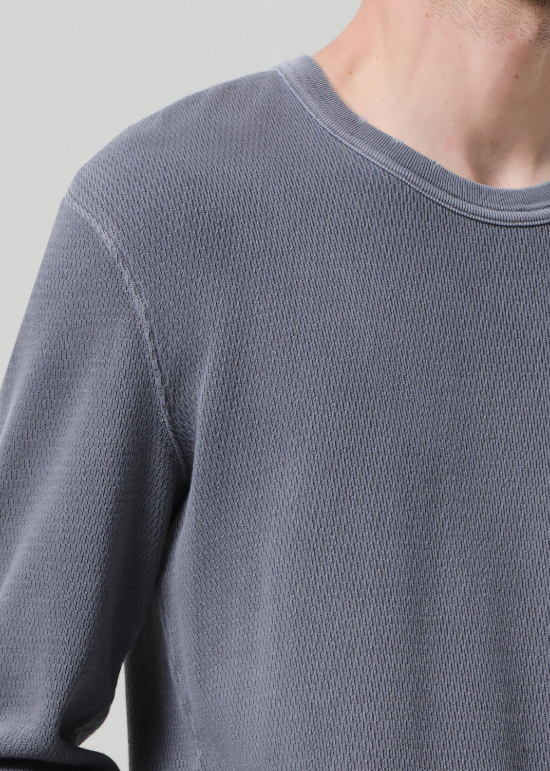 WAFFLE CREWNECK - GREY