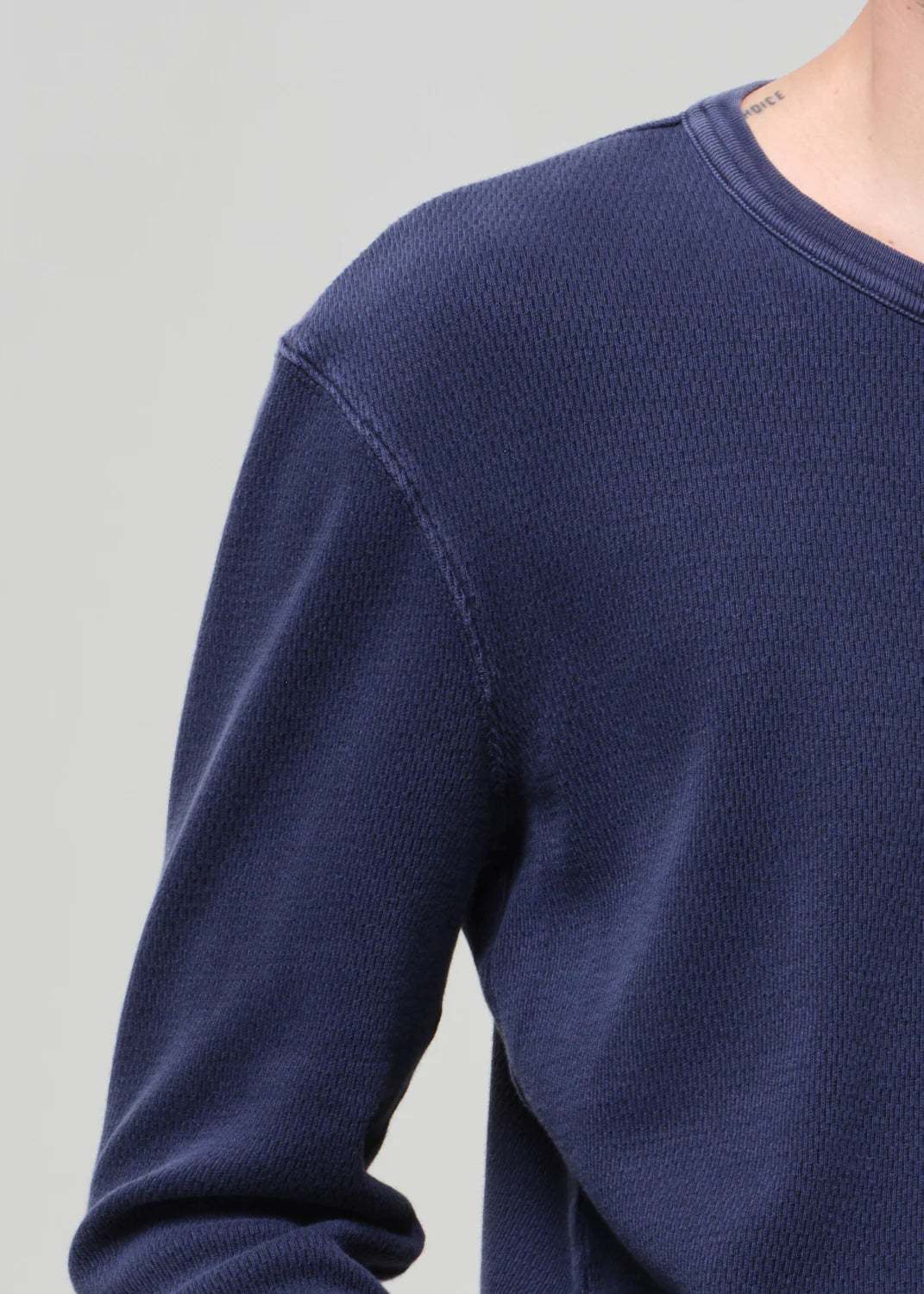 WAFFLE CREWNECK - VINTAGE NAVY