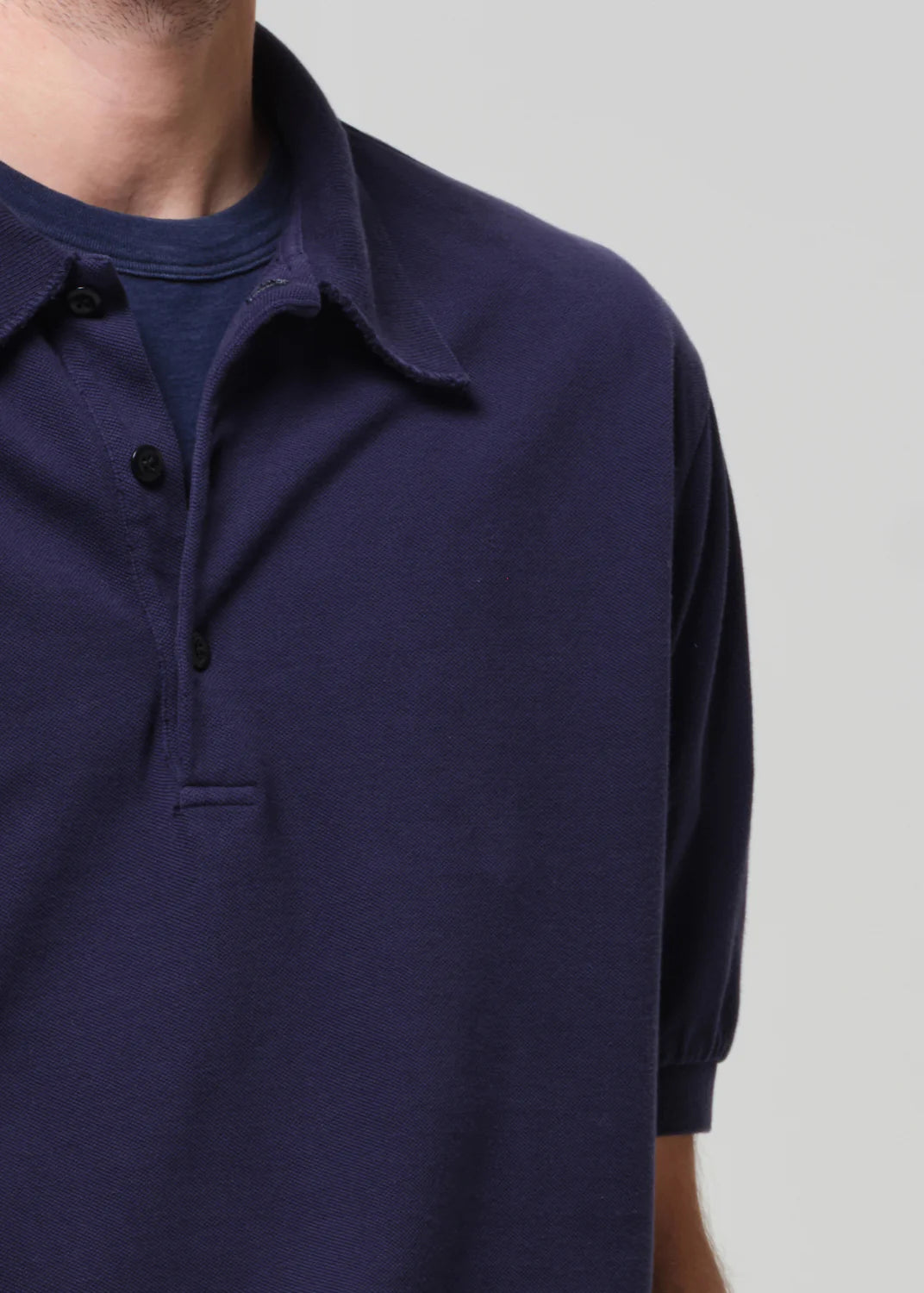 BANDED POLO - NAVY