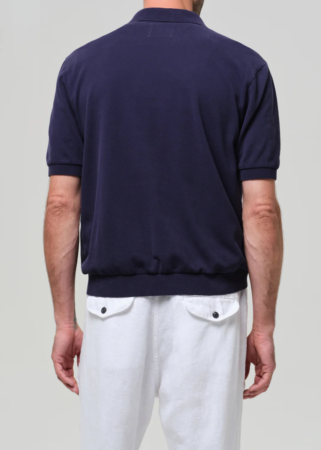 BANDED POLO - NAVY