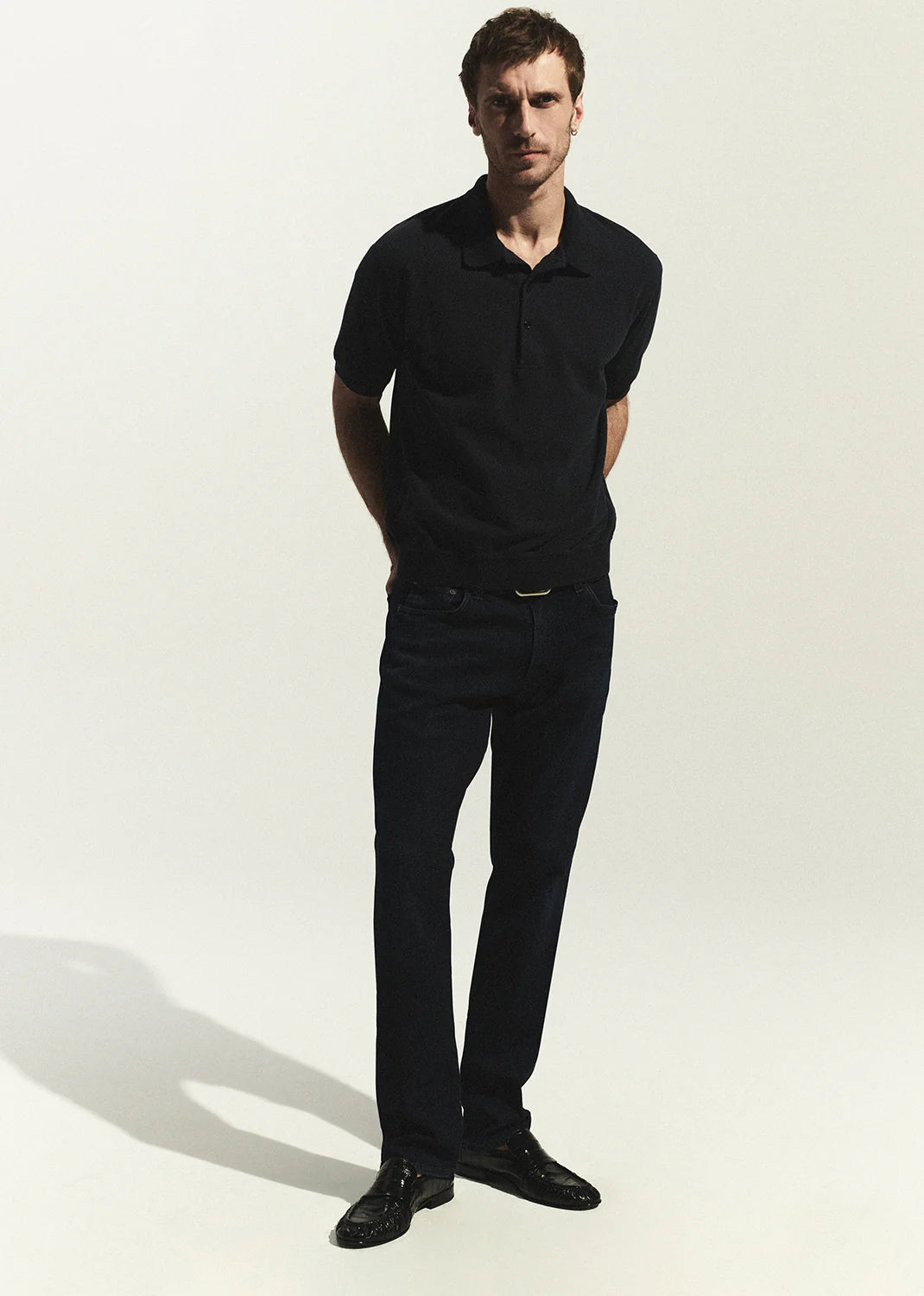 BANDED POLO - NAVY
