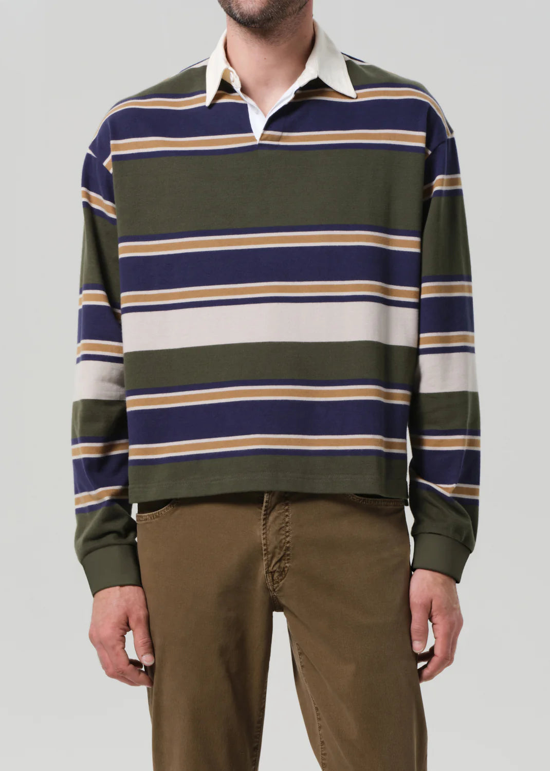 RUGBY SHIRT - GREEN STRIPE